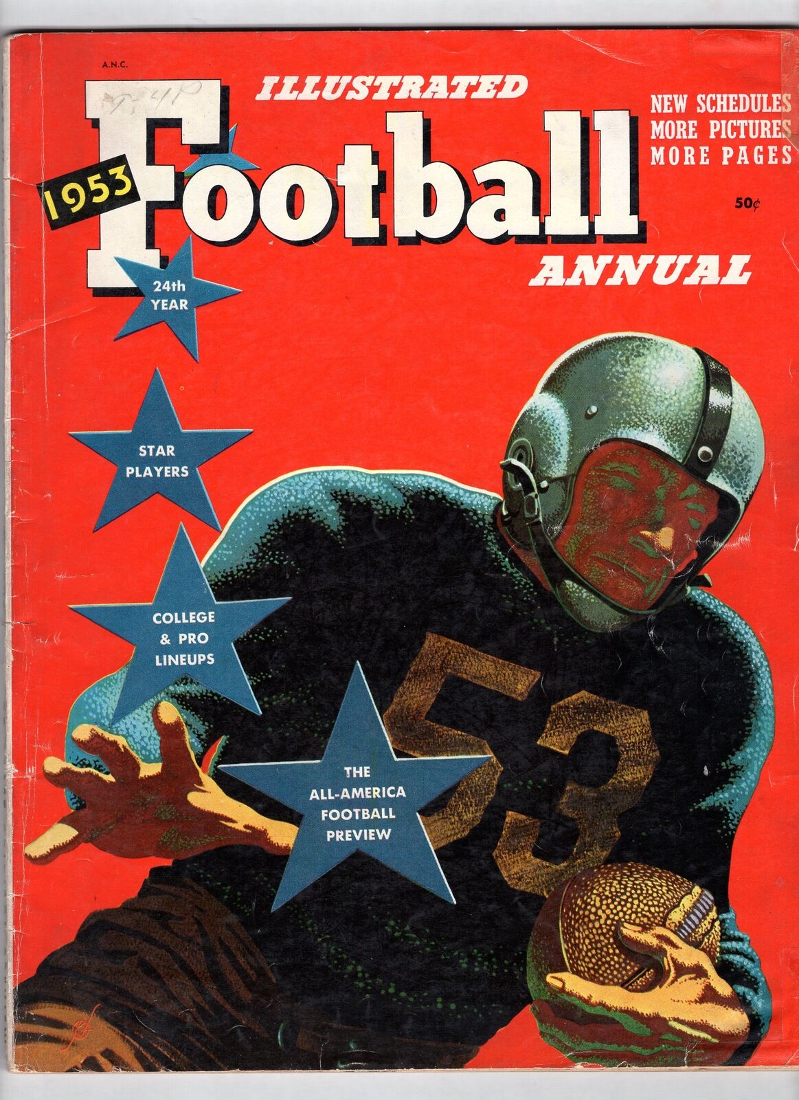 1953 Illustrated Football Annual Magazine 130614