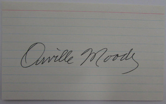 Orville Moody PGA Signed 3x5 Index Card 127061