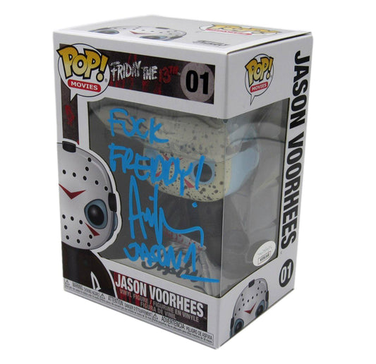 Ari Lehman Signed/Insc Funko Pop! #01 "Friday the 13th" Signed Blue JSA 190719