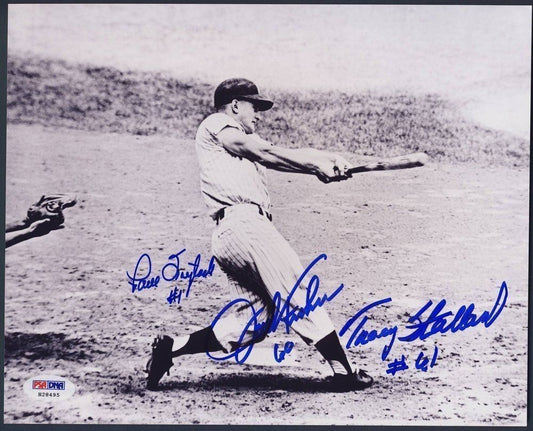 Foytack Fischer Stallard Signed 8x10 Photo Maris HR Pitchers 1, 60, 61  PSA/DNA