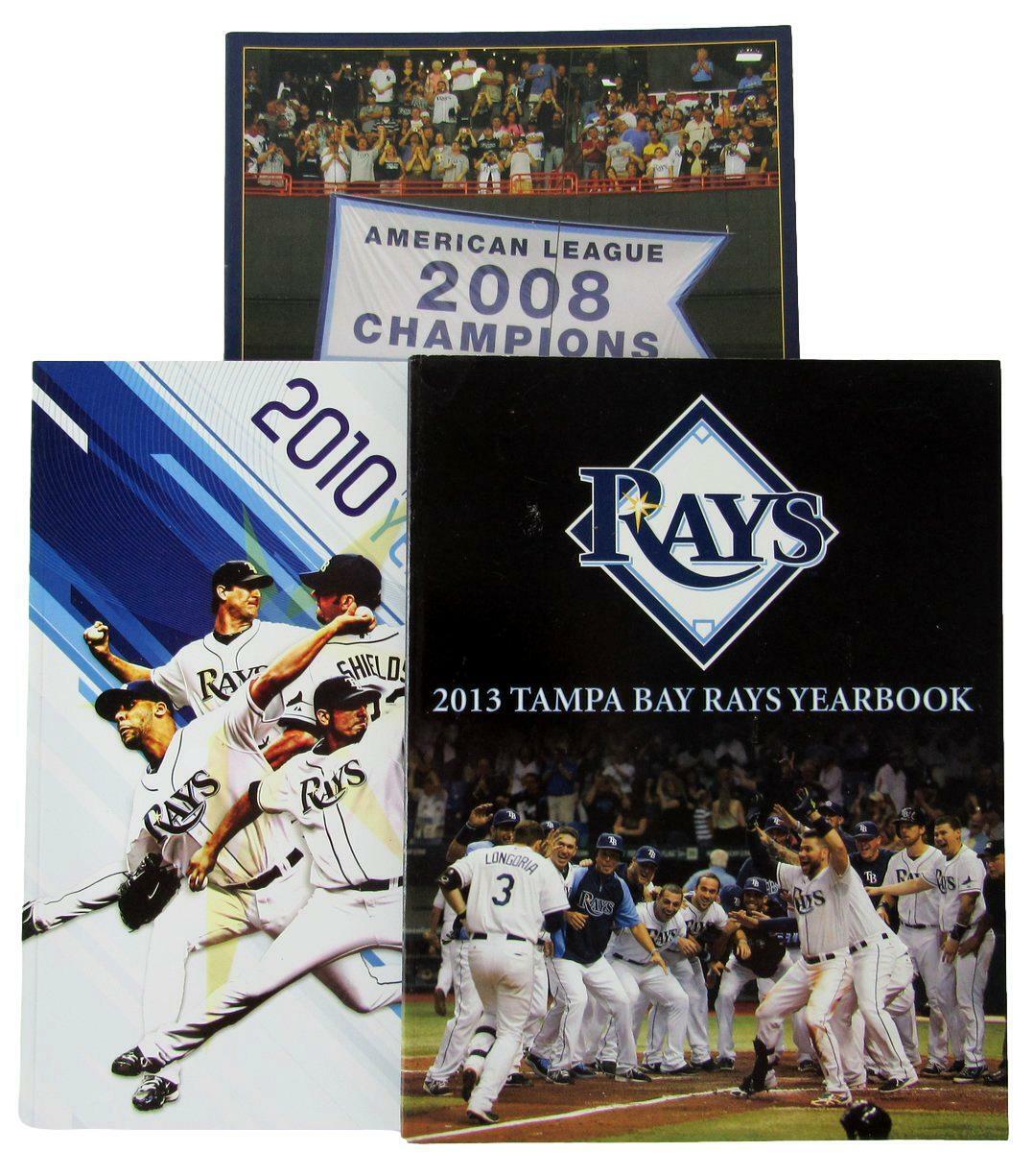 Lot of 3 Tampa Bay Rays Official Yearbooks (2008, 2010, 2013) 160881