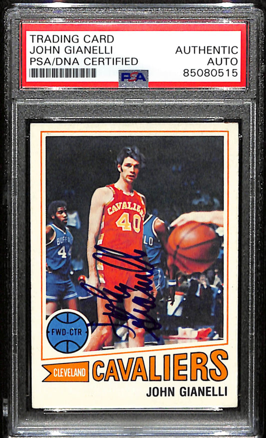 John Gianelli Signed 1977 Topps Card #31 Cleveland Cavaliers PSA/DNA 185722