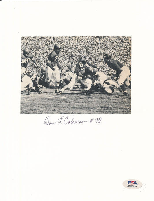 Don Coleman CHOF Signed/Auto Mounted 5x4 Magazine Photo Michigan State PSA/DNA