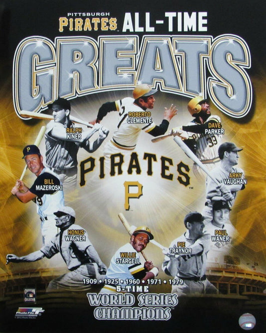 Pittsburgh Pirates All Time Greats Unsigned 16x20 Photo 162779