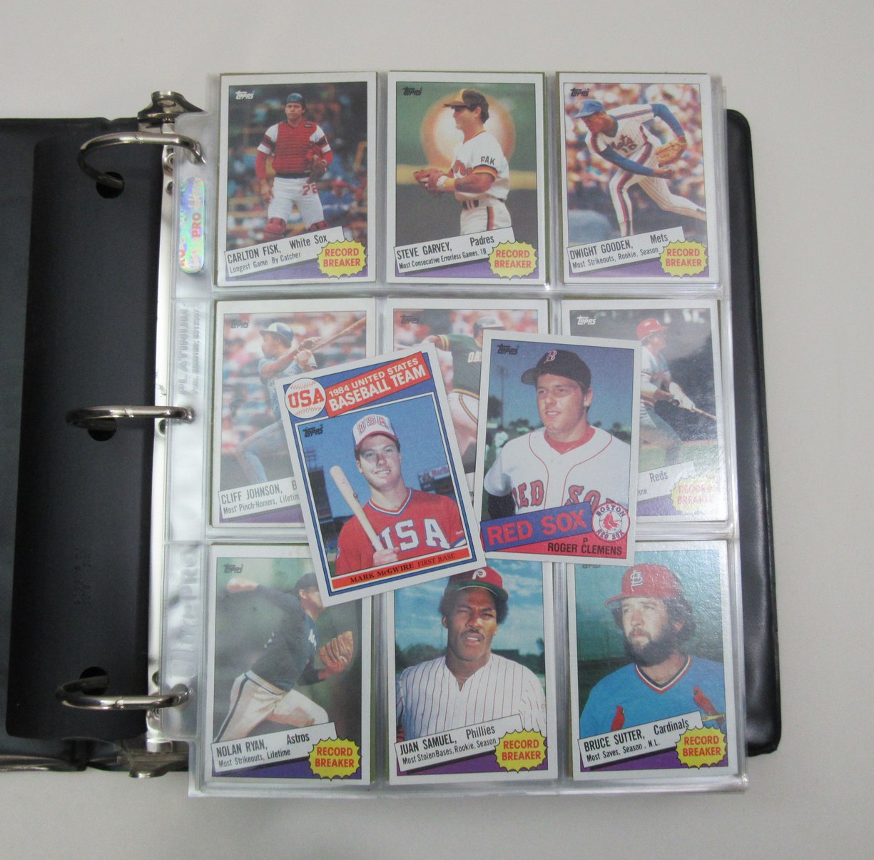 1985 Topps Complete Baseball Set (792) In Binder w/Pages Maguire Puckett 192007