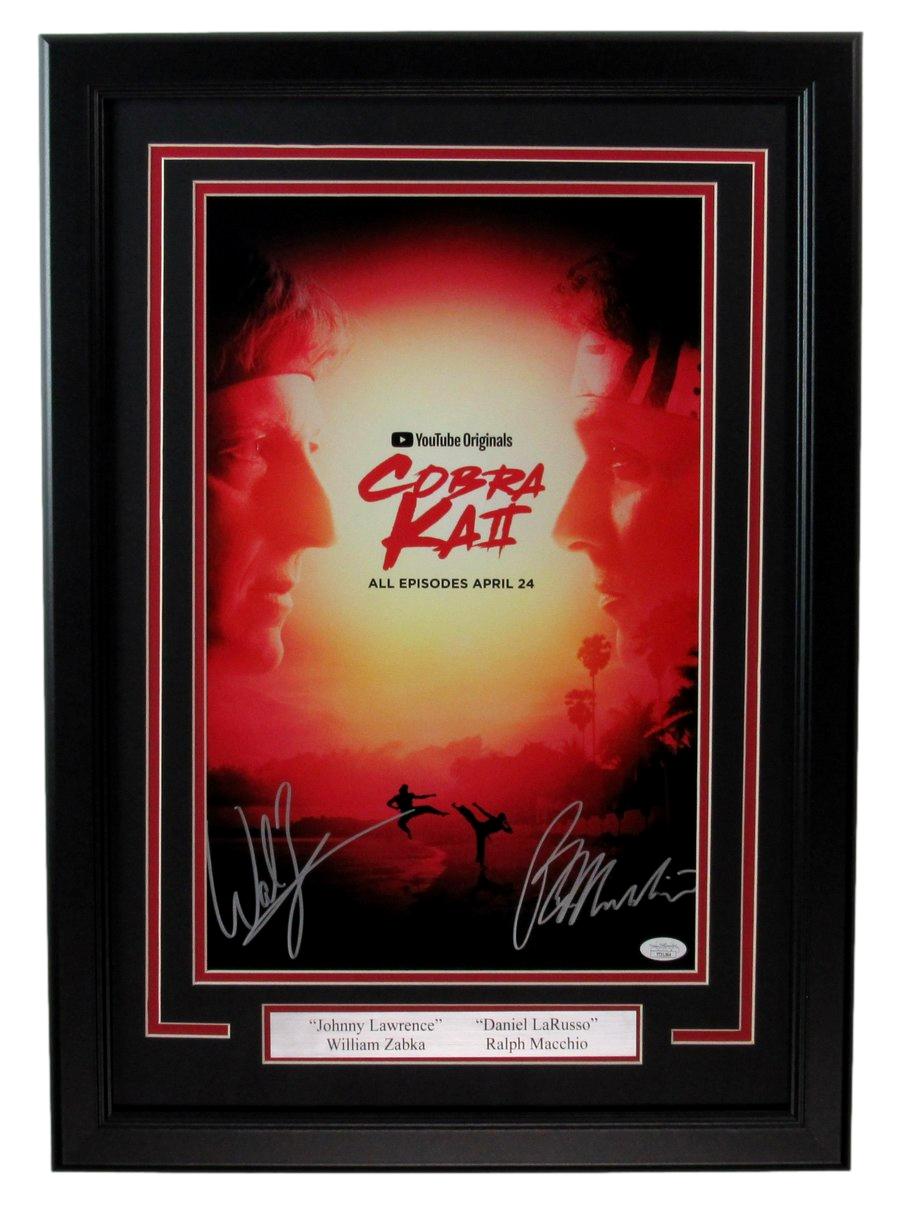 Ralph Macchio/William Zabka Signed 11x17 Poster "Cobra Kaii" Framed JSA 180504