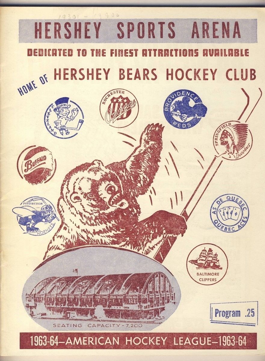 Hershey Bears 11/23 1963 Program vs. Pittsburgh AHL 128005