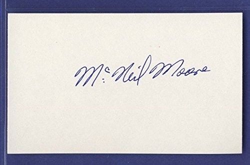 McNeil Moore Bears Signed/Autographed 3x5 Index Card