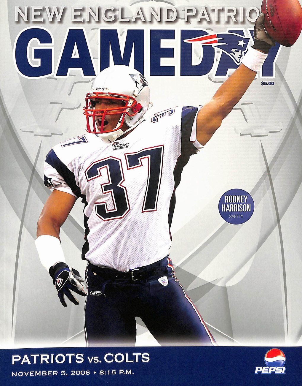 2006 11/5 Patriots vs. Colts Football NFL Game Program Tom Brady 178327