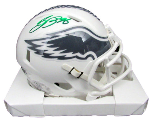 Saquon Barkley Signed/Auto White Salute to Service Mini Helmet Beckett 192930