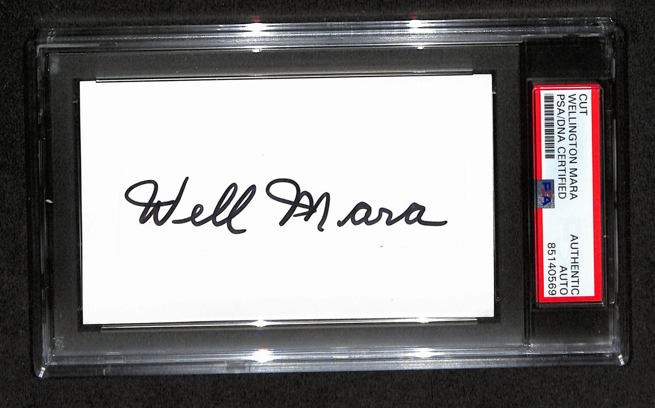 Wellington Mara Autographed 3x5 Cut Card PSA/DNA 186503