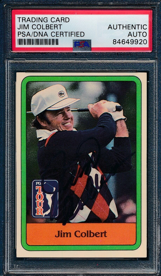 1981 DONRUSS PGA Jim Colbert #21 Authentic Card Signed PSA/DNA 176061