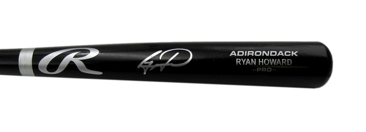 Ryan Howard Signed/Auto Black Adirondack Baseball Bat Phillies Beckett 193345