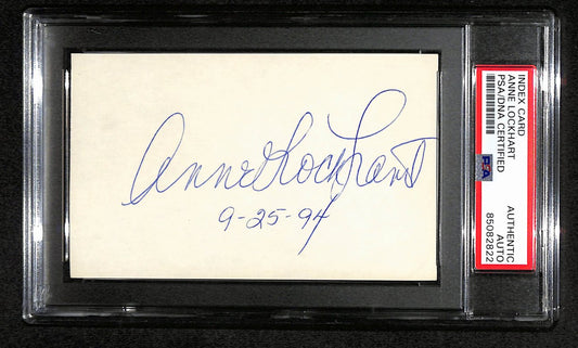Anne Lockhart Signed/Inscr 3x5 Index Card "Battlestar Galactica" PSA/DNA 184312