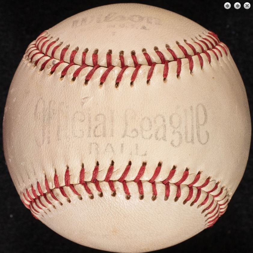 1948 Babe Ruth Single-Signed Baseball PSA/DNA LOA - Auto Grade 6 184963