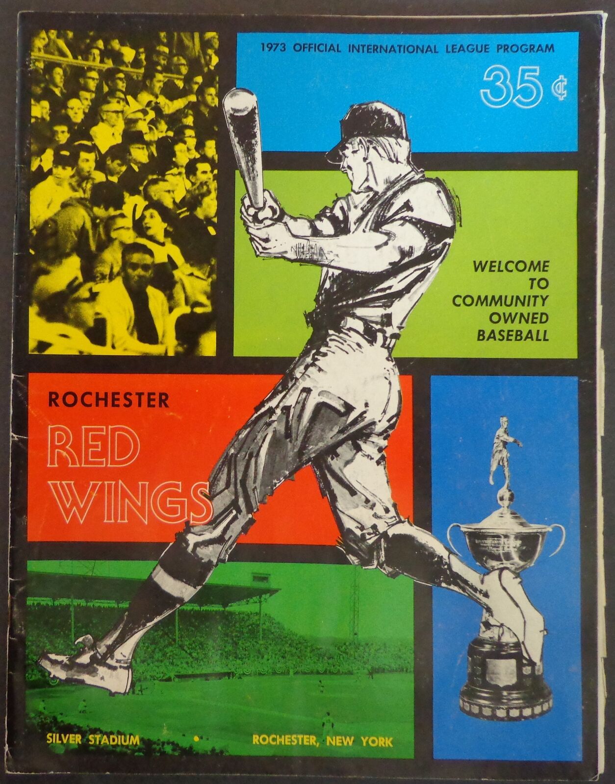 1973 Rochester Red Wings vs. Pawtucket Red Sox Game Program w/ Stats 181095