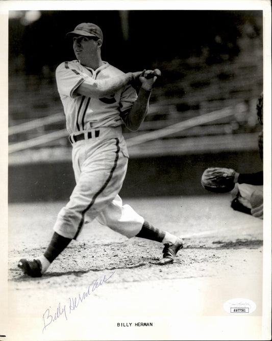 Billy Herman HOF Signed/Autographed 8x10 Photo Chicago Cubs JSA 191430