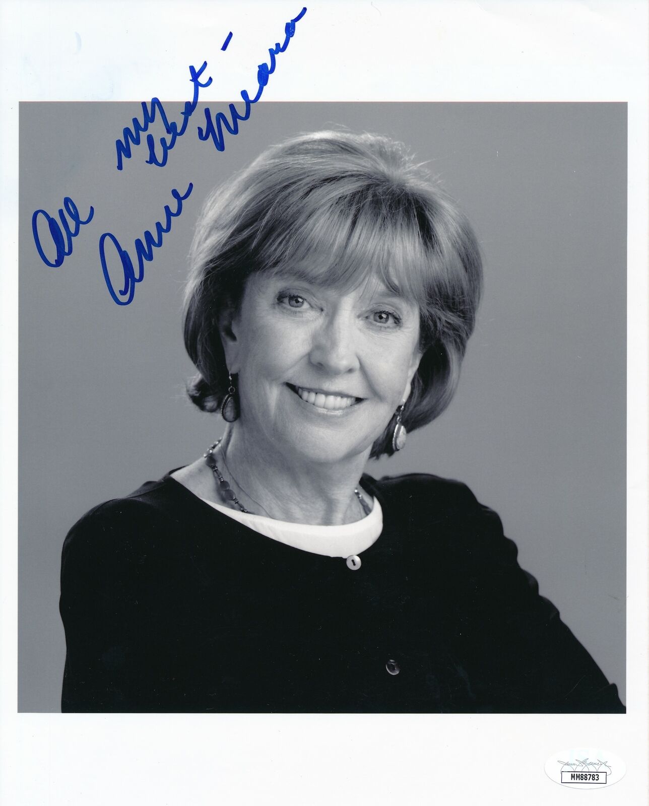 Anne Meara Actress Signed/Inscribed 8x10 B/W Photo JSA 159925