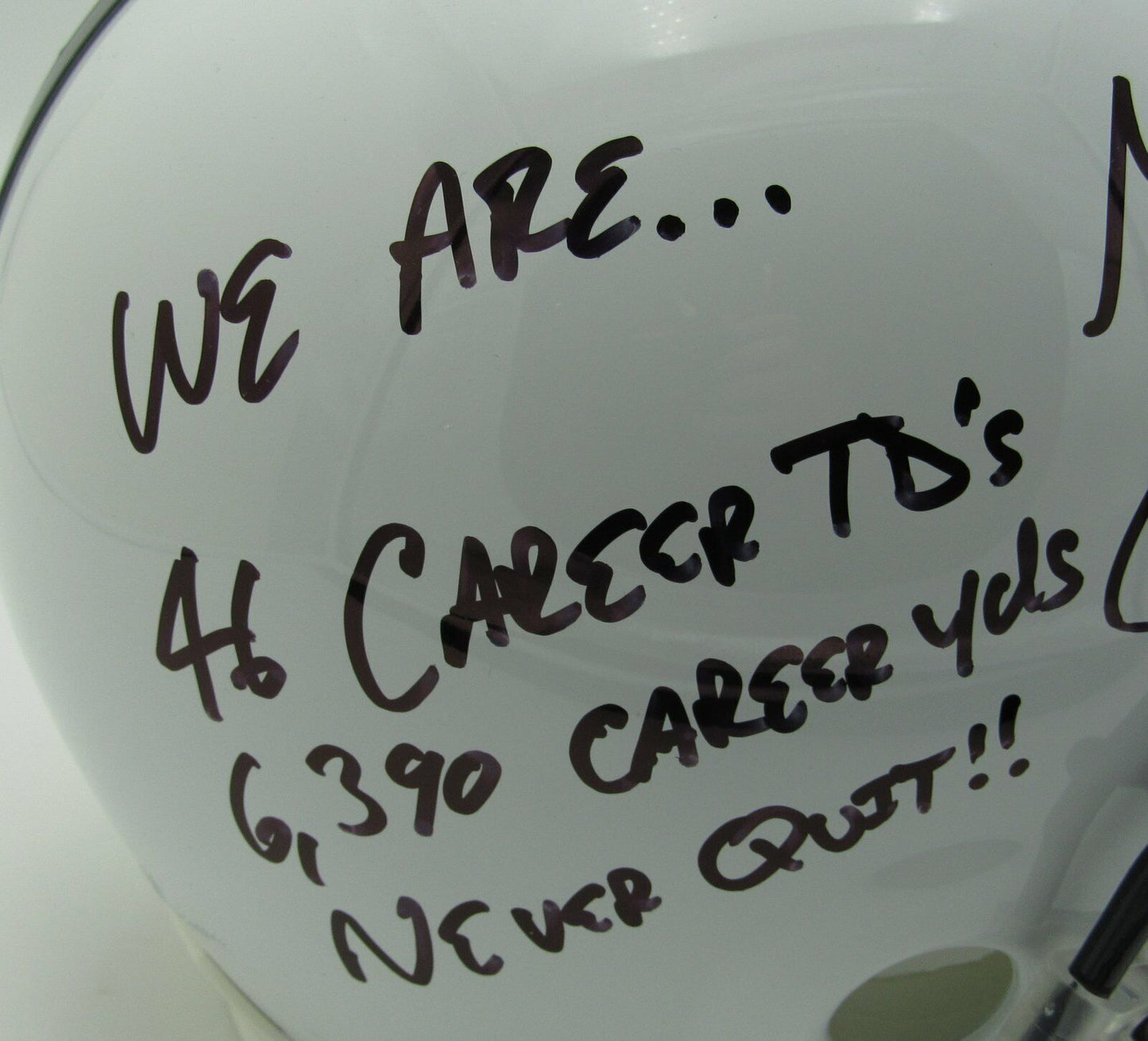 Matt McGloin "We are...Never Quit!!" Autographed Full Size PSU Helmet JSA 133277