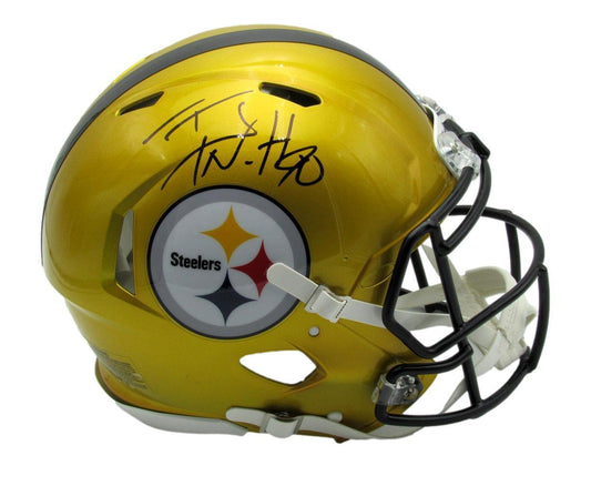 T.J. Watt Autographed Full Size Flash Authentic Football Helmet Steelers JSA