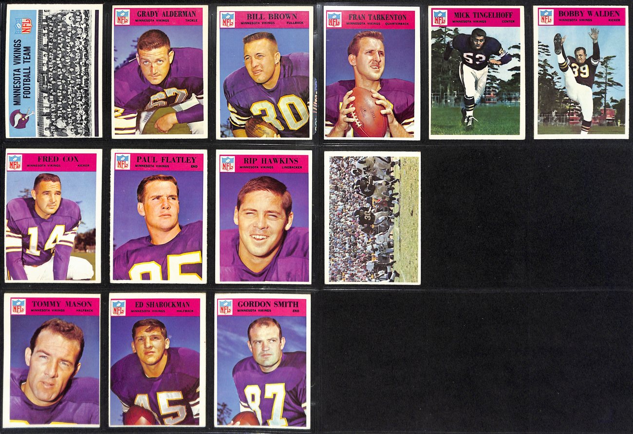 1966 Philadelphia Football Vikings Complete Team Set (14/14) Cards 189256