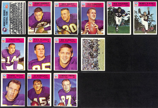 1966 Philadelphia Football Vikings Complete Team Set (14/14) Cards 189256