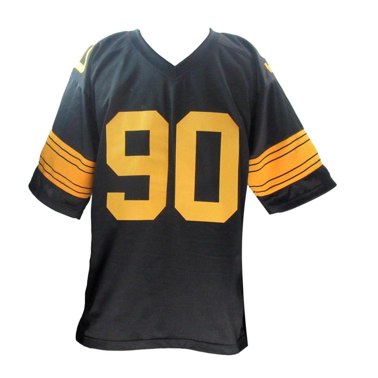 T.J. Watt Signed/Autographed Black Custom Jersey Steelers Beckett 192179