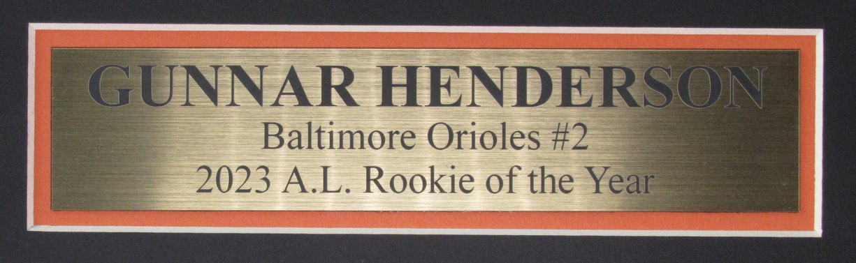 Gunnar Henderson Autographed Nike Jersey Orioles Framed Beckett 188532