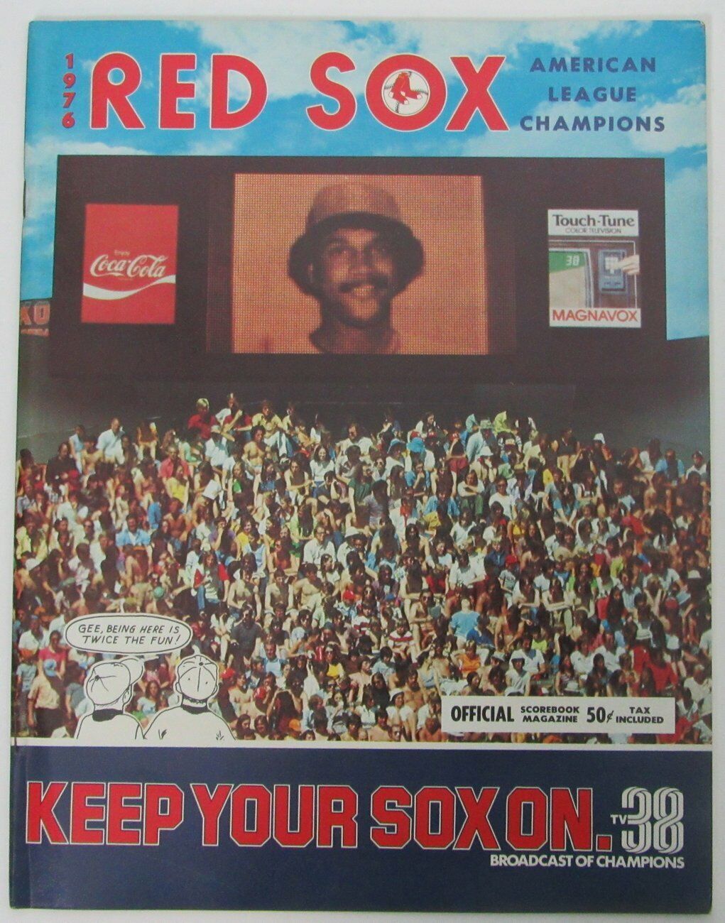 1976 Boston Red Sox vs. Indians Official Program Magazine Jim Rice 153260