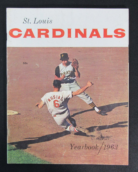 1963 St. Louis Cardinals Baseball Official Yearbook Stan Musial on Cover