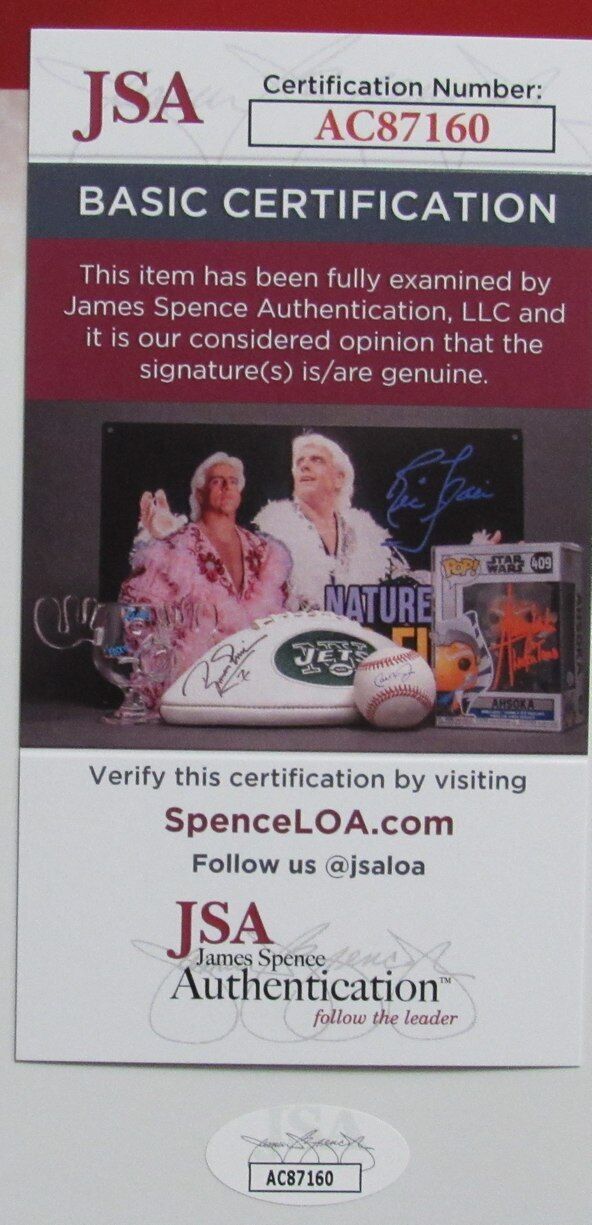 Nolan Ryan HOF Autographed 16x20 Photo with Stats Houston Astros JSA
