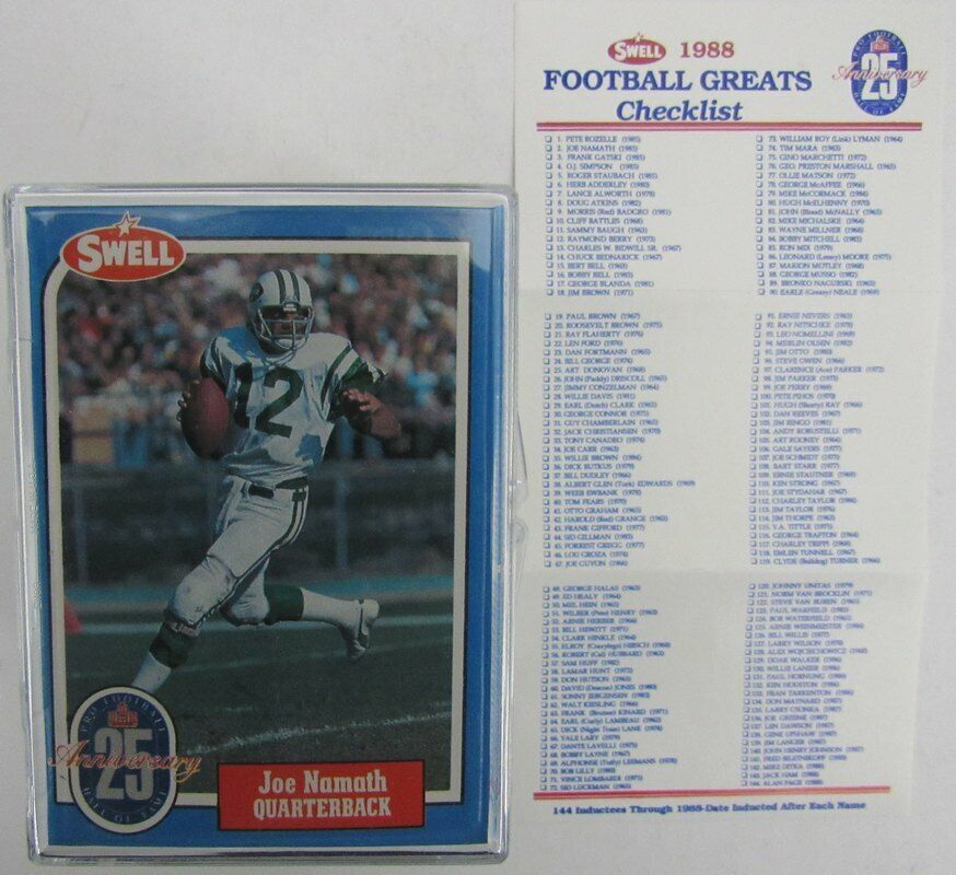 Swell 1988 Football Greats Card Set - Pro Football HOF 25th Anniversary 141631