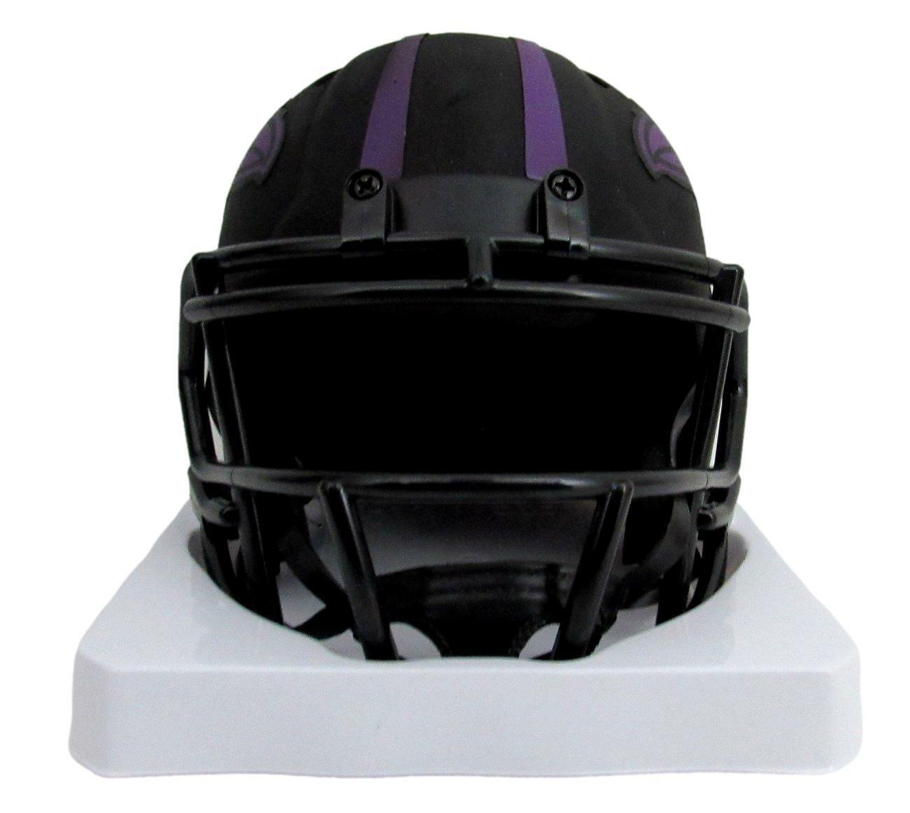 Patrick Queen Signed/Auto Ravens Black Lunar Eclipse Mini Helmet Beckett 164521