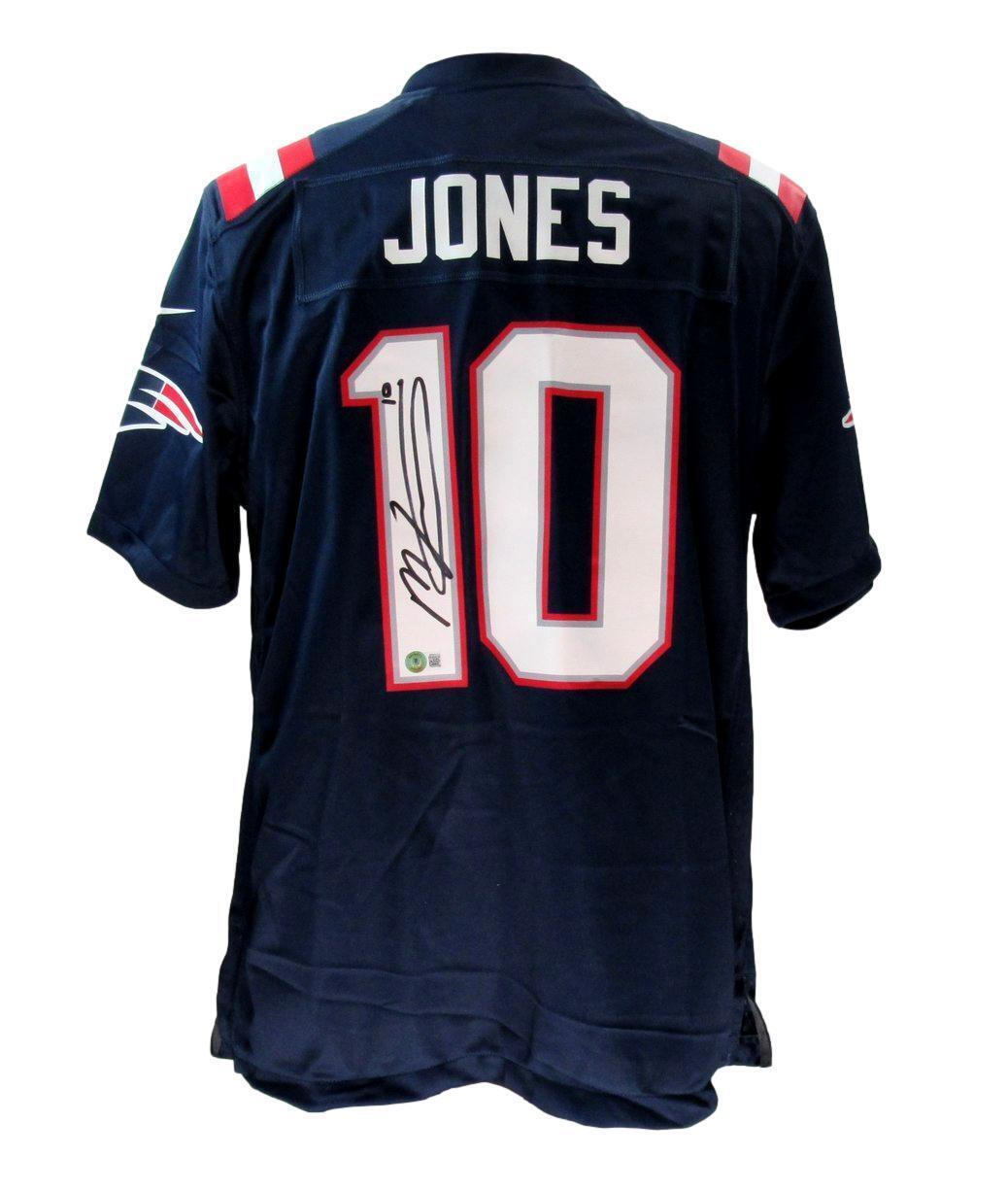 Mac Jones Autographed Navy Nike On Field Football Jersey Patriots Beckett 180949