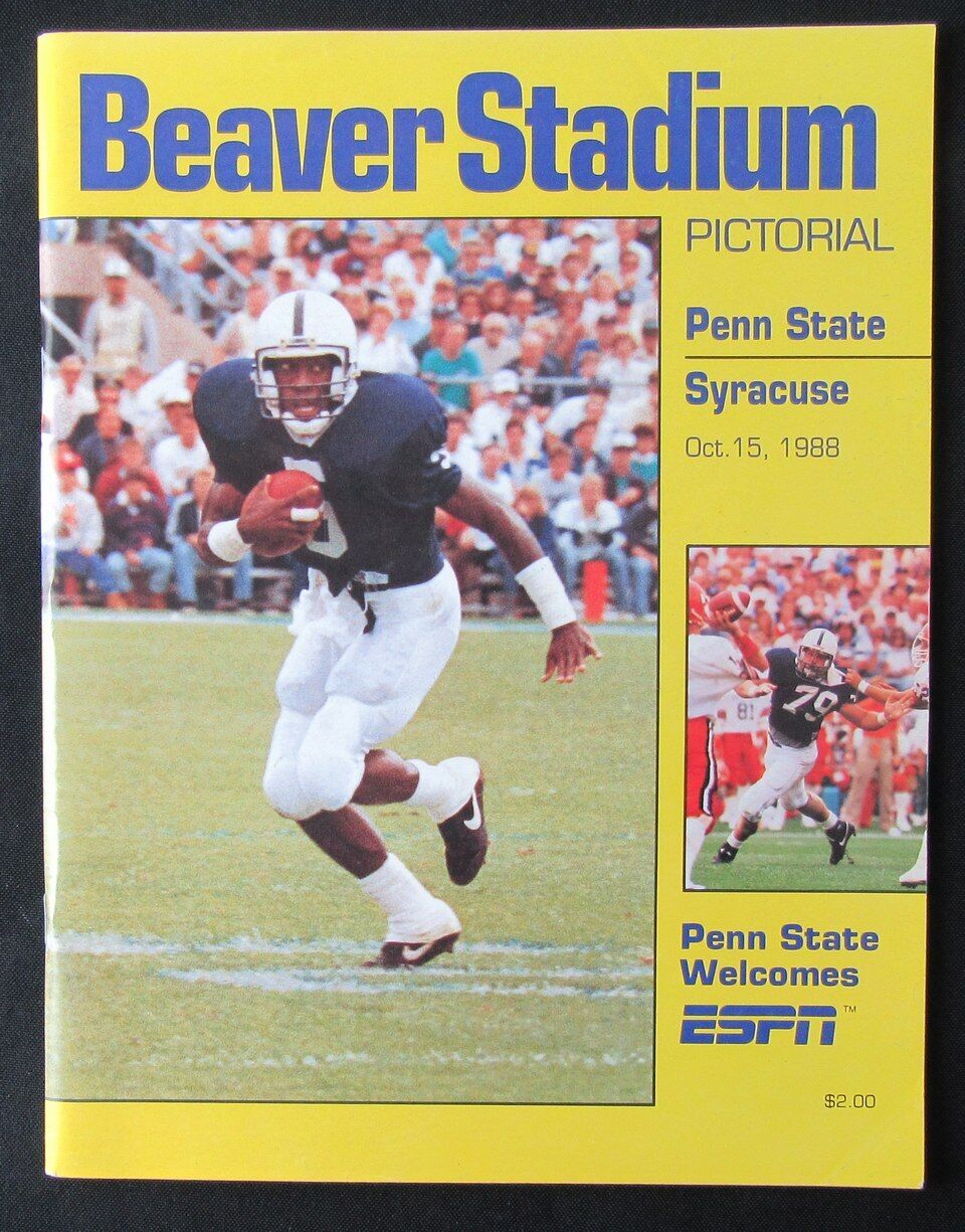 1988 Penn State vs. Syracuse College Football Game Program 10/15