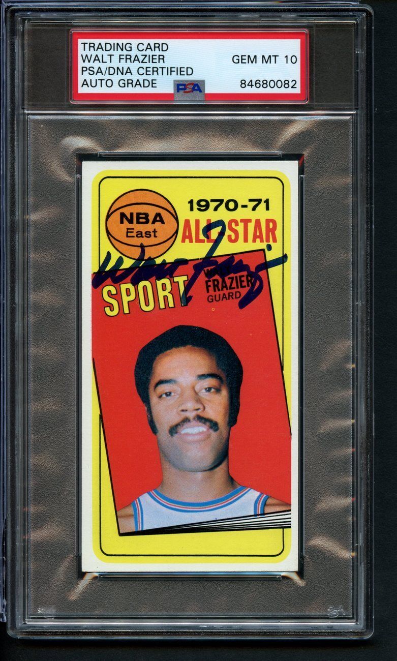 1970 TOPPS Walt Frazier HOF #106 Card Signed Knicks PSA/DNA GEM MINT 10