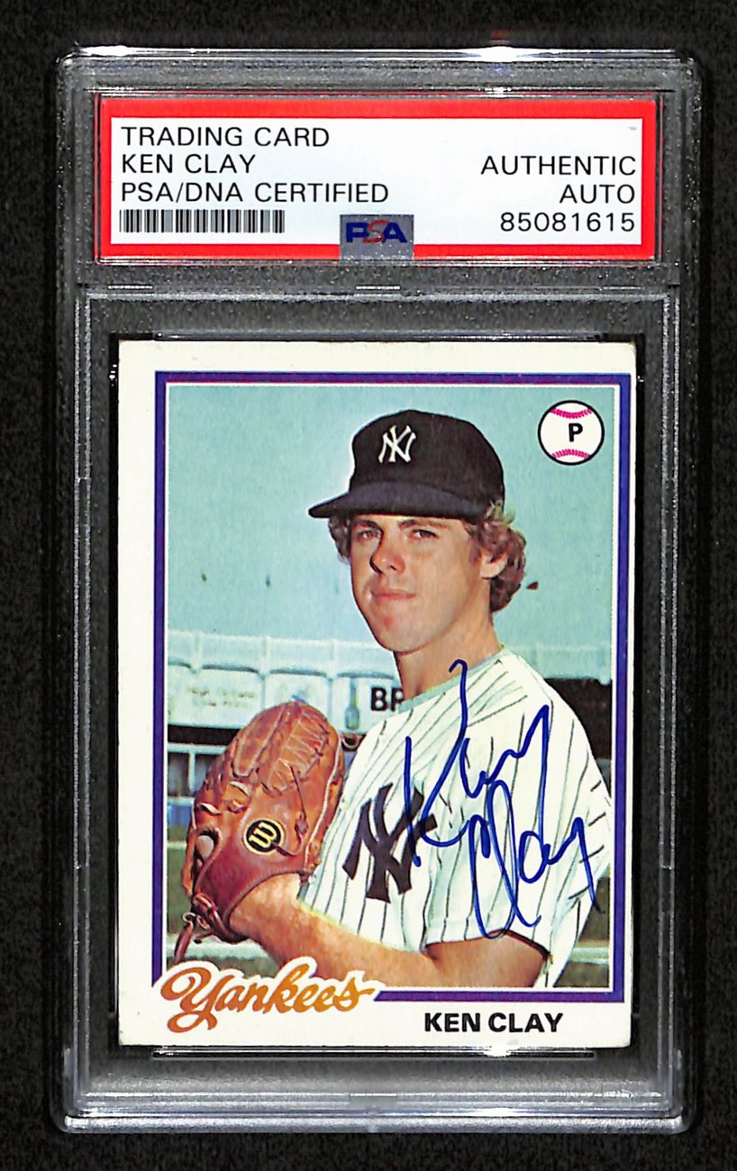Ken Clay Signed 1978 Topps Card #89 New York Yankees PSA/DNA 184545