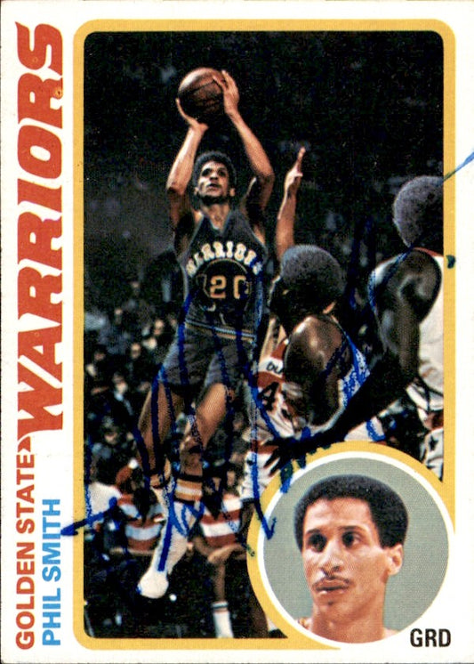 Phil Smith Autographed 1978-79 TOPPS Basketball Card #33 Warriors 182968