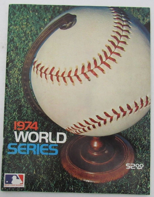 1974 World Series Athletics A's V. Reds Vintage Official Baseball Program 128990