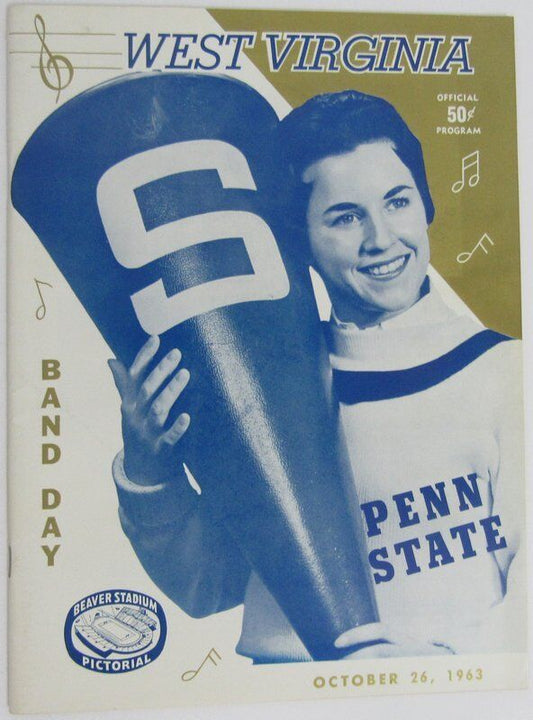 1963 West Virginia vs. Penn State Nittany Lions Football Program 137825