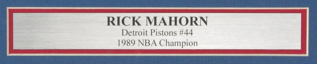 Rick Mahorn Signed/Inscr 11x14 Photo Framed Detroit Pistons Steiner 190034