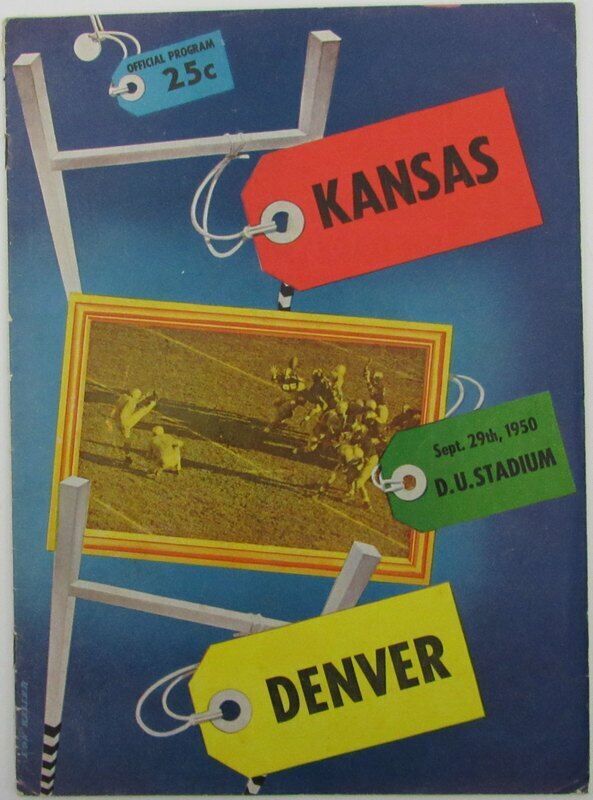 1950 Kansas vs. Denver College Football Program 143461