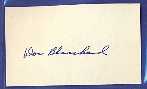 Doc Blanchard All American Signed/Auto 3x5 Index Card