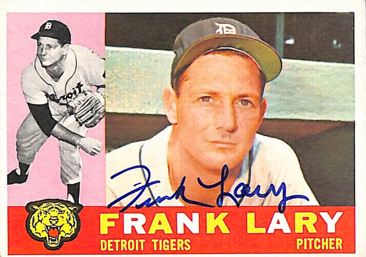 1960 TOPPS #85 Frank Lary Detroit Tigers Signed/Auto Card 190962