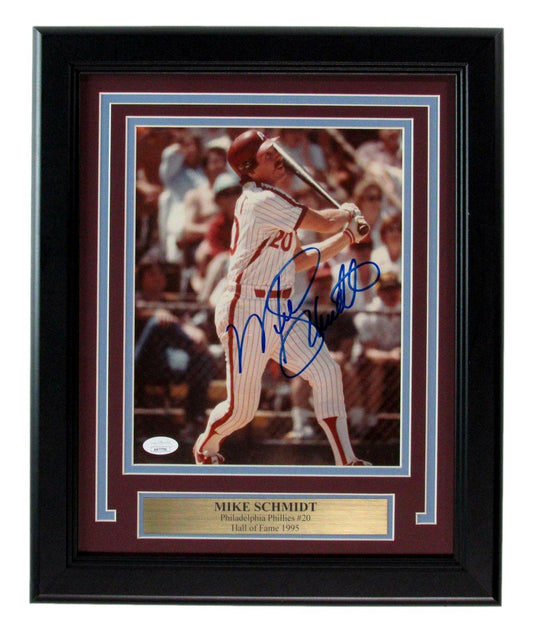 Mike Schmidt HOF Signed/Auto 8x10 Photo Philadelphia Phillies Framed JSA 190859