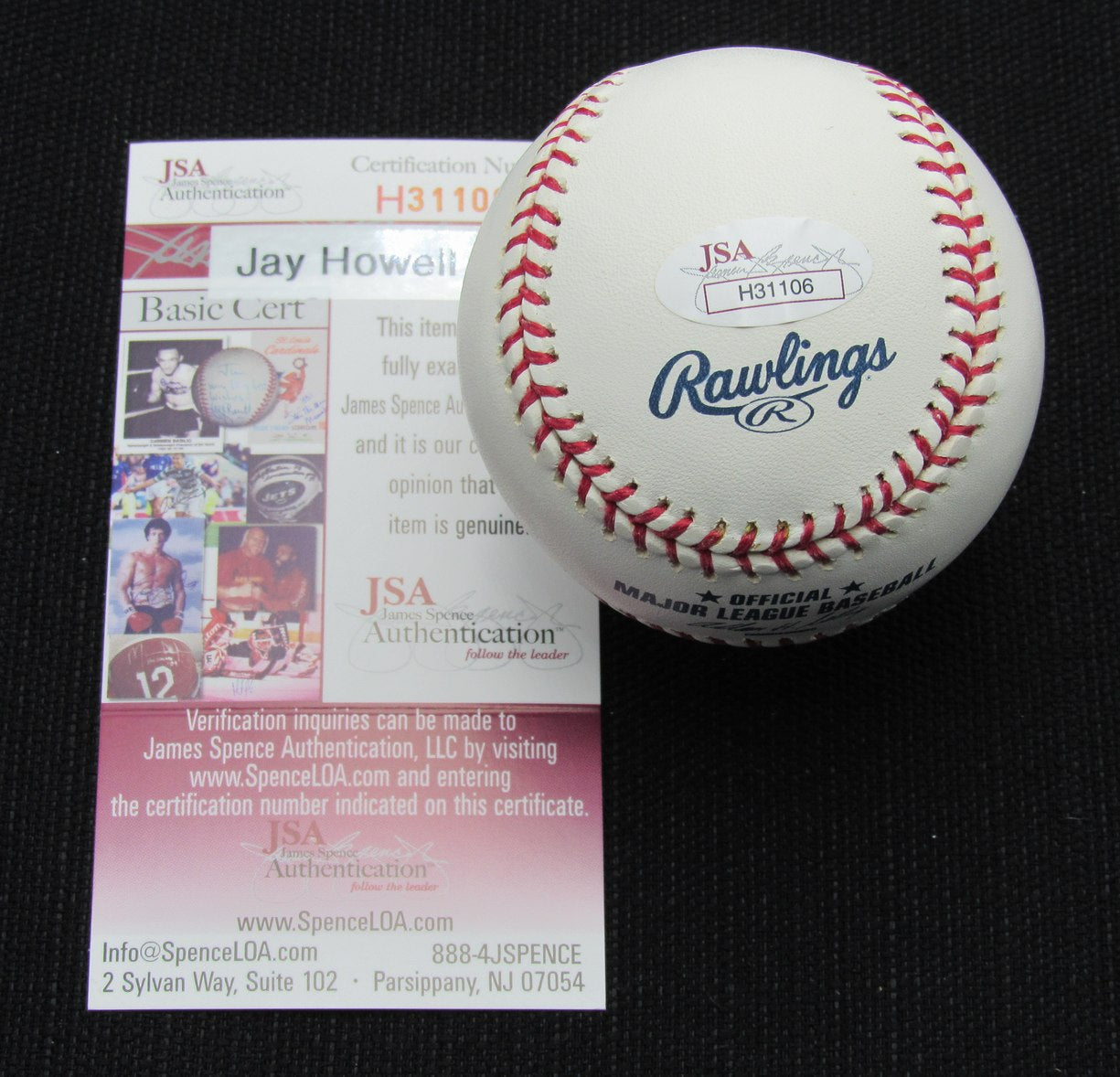Jay Howell Signed/Auto Yankees 100th OML Baseball JSA Inscr 186634