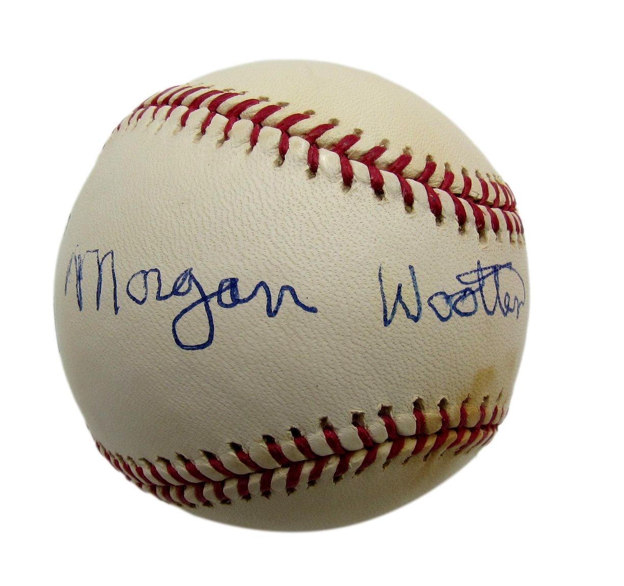 Morgan Wootten HOF Autographed OML Baseball DeMatha Basketball Coach JSA