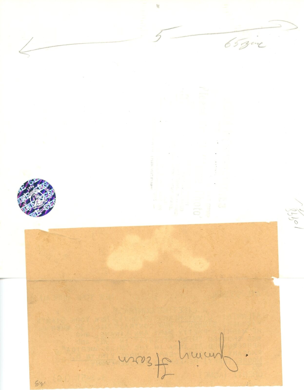 Jim Hearn 8x10 B/W 1951 Press Wire Photo New York Giants