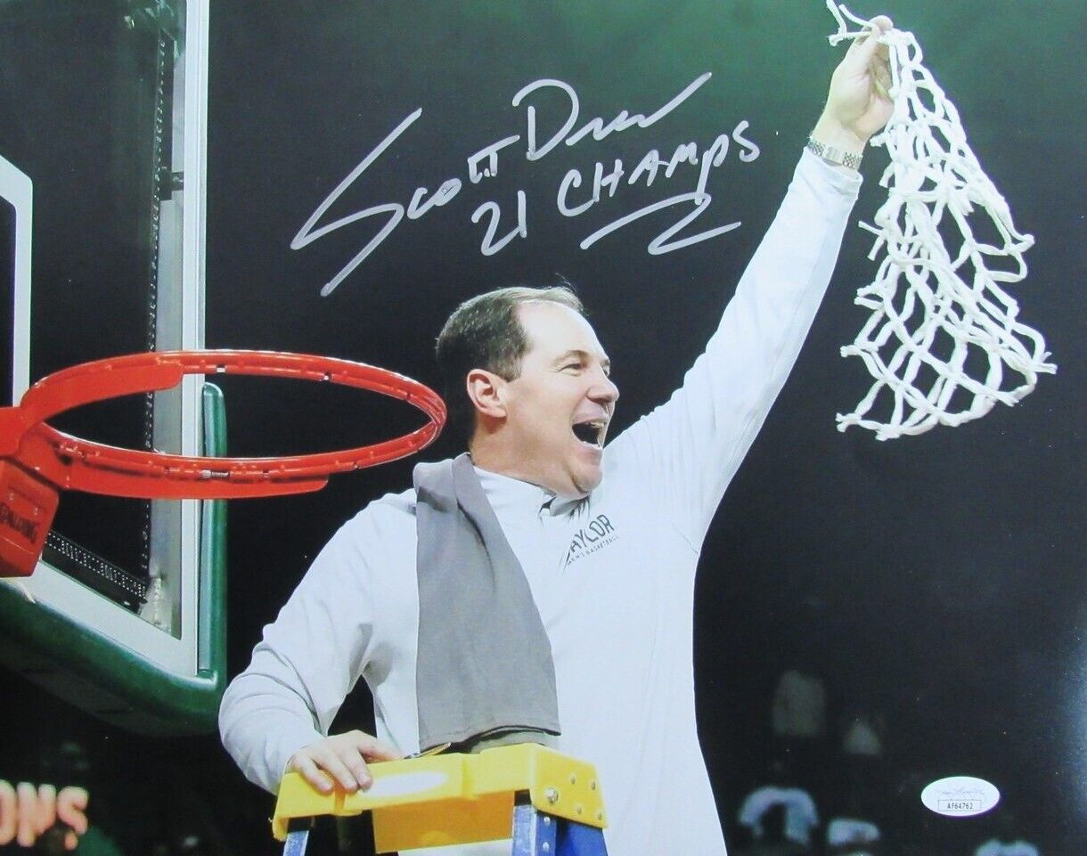 Scott Drew Autographed 11x14 Photo Baylor JSA