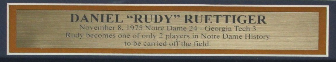 Rudy Ruettiger Signed/Autographed 16x20 Photo Notre Dame Framed Beckett 190243